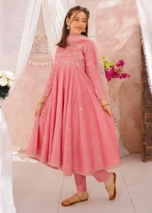 3 Piece Cotton Lawn Embroidered Frock auto draft